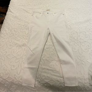 Madewell white high rise skinny jean